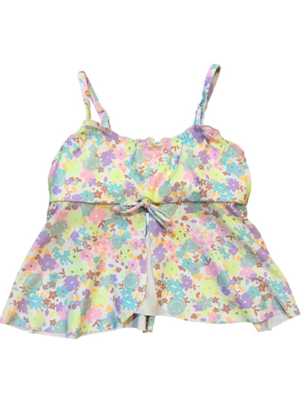 Justice Girls Retro Ditsy Tankini ONLY TOP UPF50+